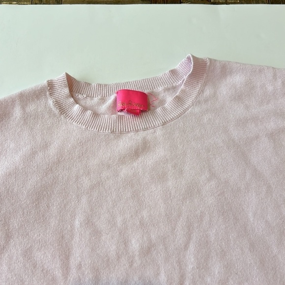 Lilly Pulitzer Girls Hani Poncho Frosted Pink Knit - Picture 6 of 10